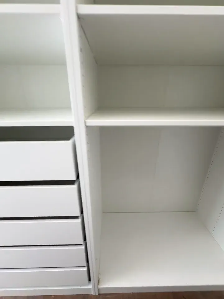 A walkthrough of fitted wardrobe shelving and drawers from a client job